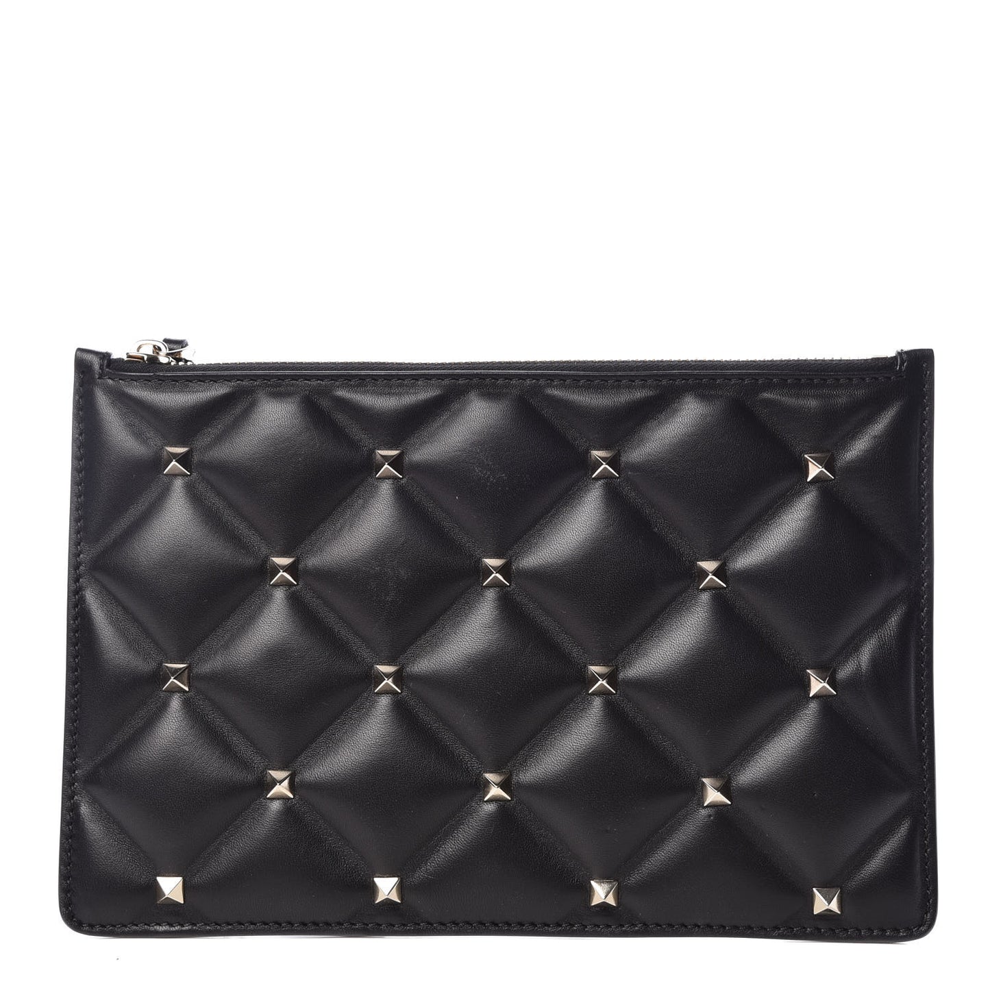 Nappa Small Candystud Zip Pouch Black