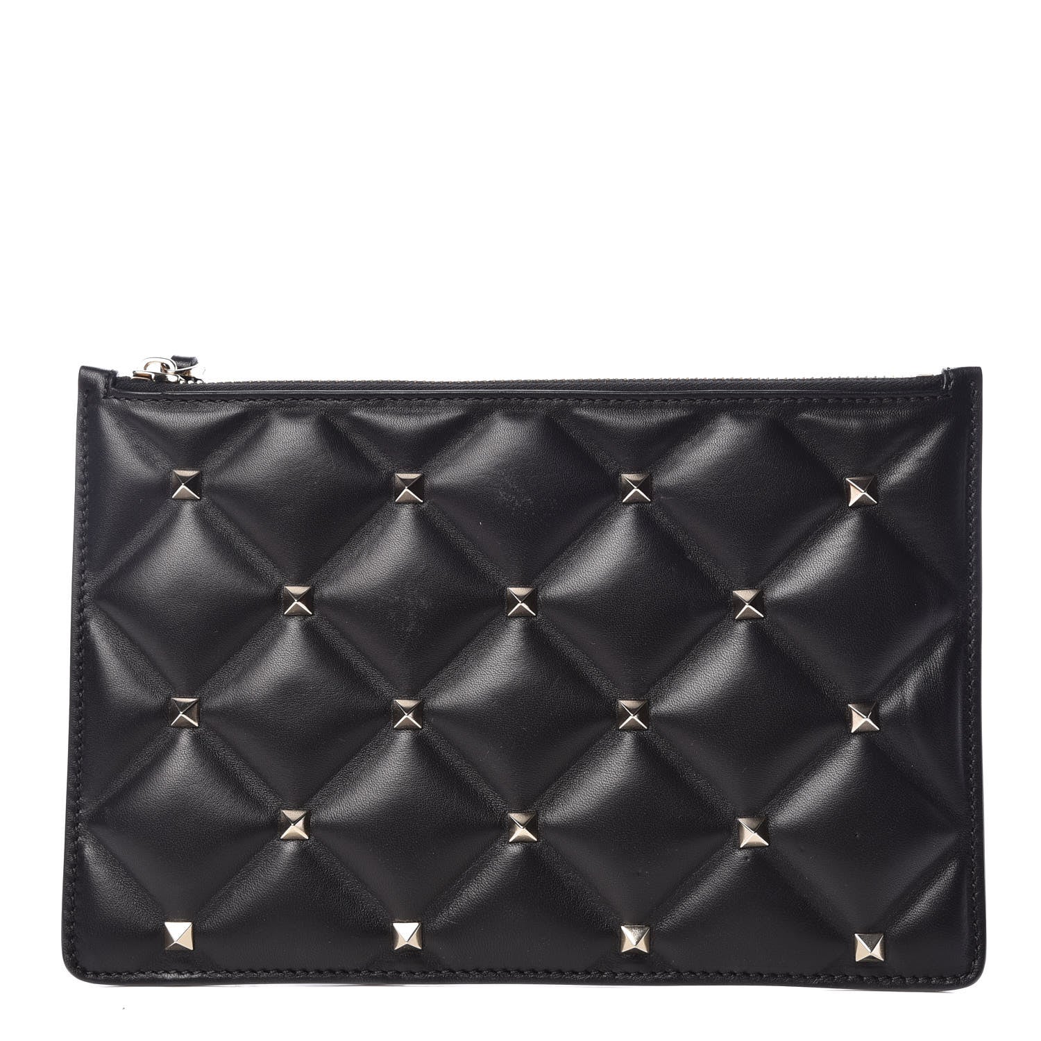Valentino Garavani Nappa Small Candystud Zip Pouch Black 1 of 7