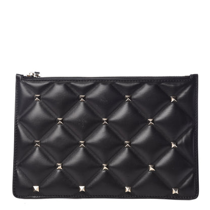 Valentino Garavani Nappa Small Candystud Zip Pouch Black 1 of 7