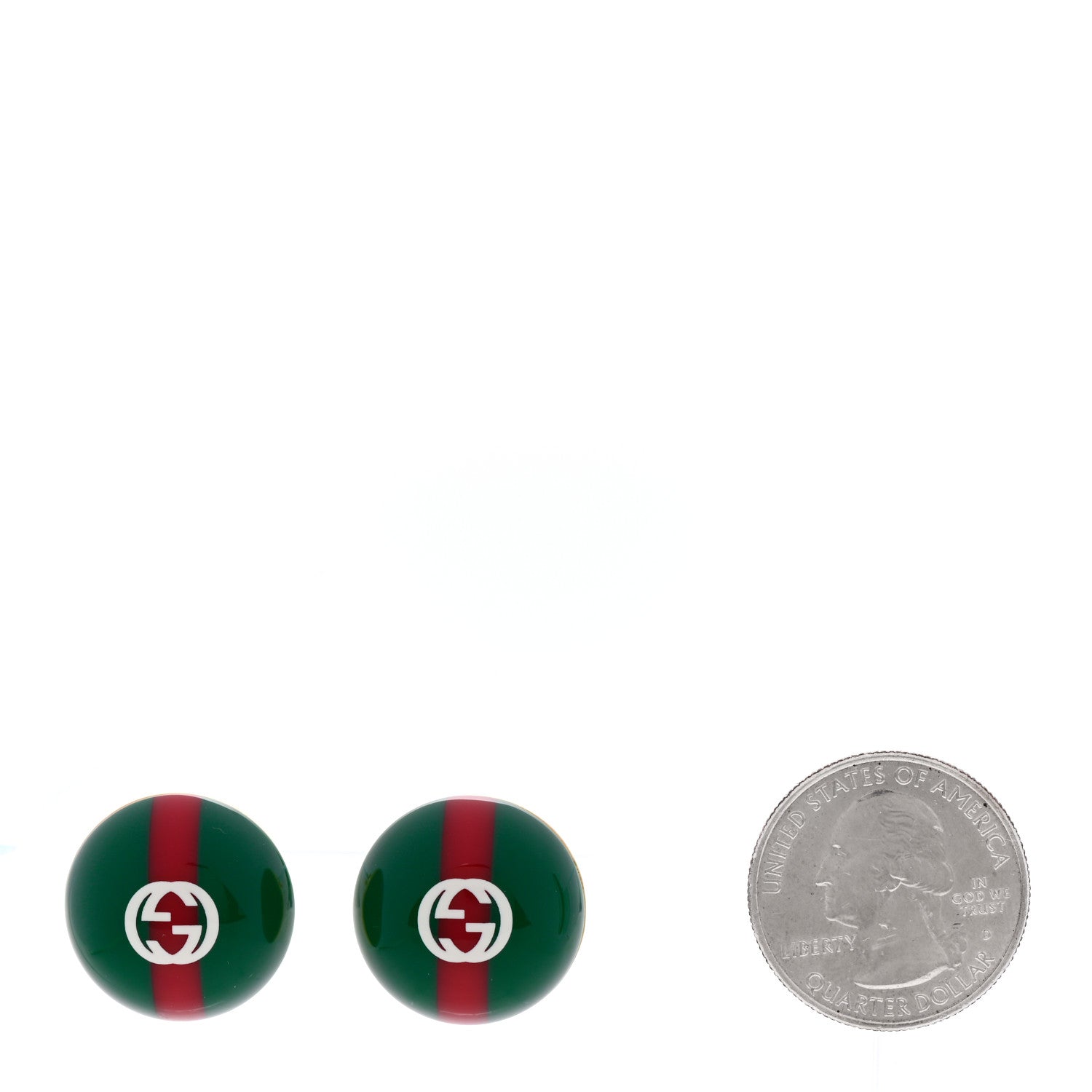 Gucci Resin Web Stud Earrings 2 of 4