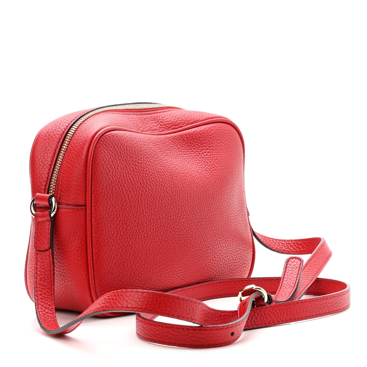 Pebbled Calfskin Small Soho Disco Bag Tabasco Red