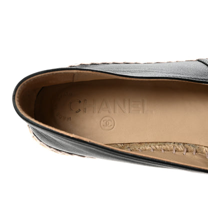 Chanel Lambskin CC Espadrilles 37 Black 8 of 9