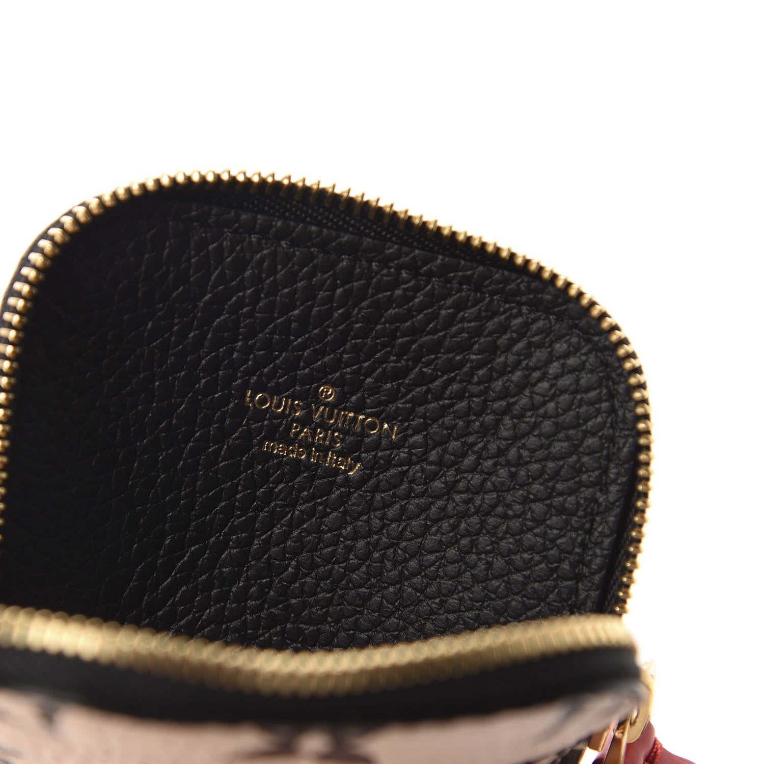Louis Vuitton Empreinte Monogram Giant Crafty Square Pouch Bag Charm Key Holder Creme Black 5 of 7