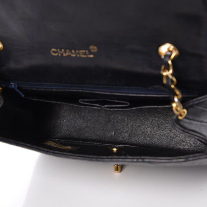 Chanel Lambskin Quilted Small Single Flap Navy Blue 5 of 14