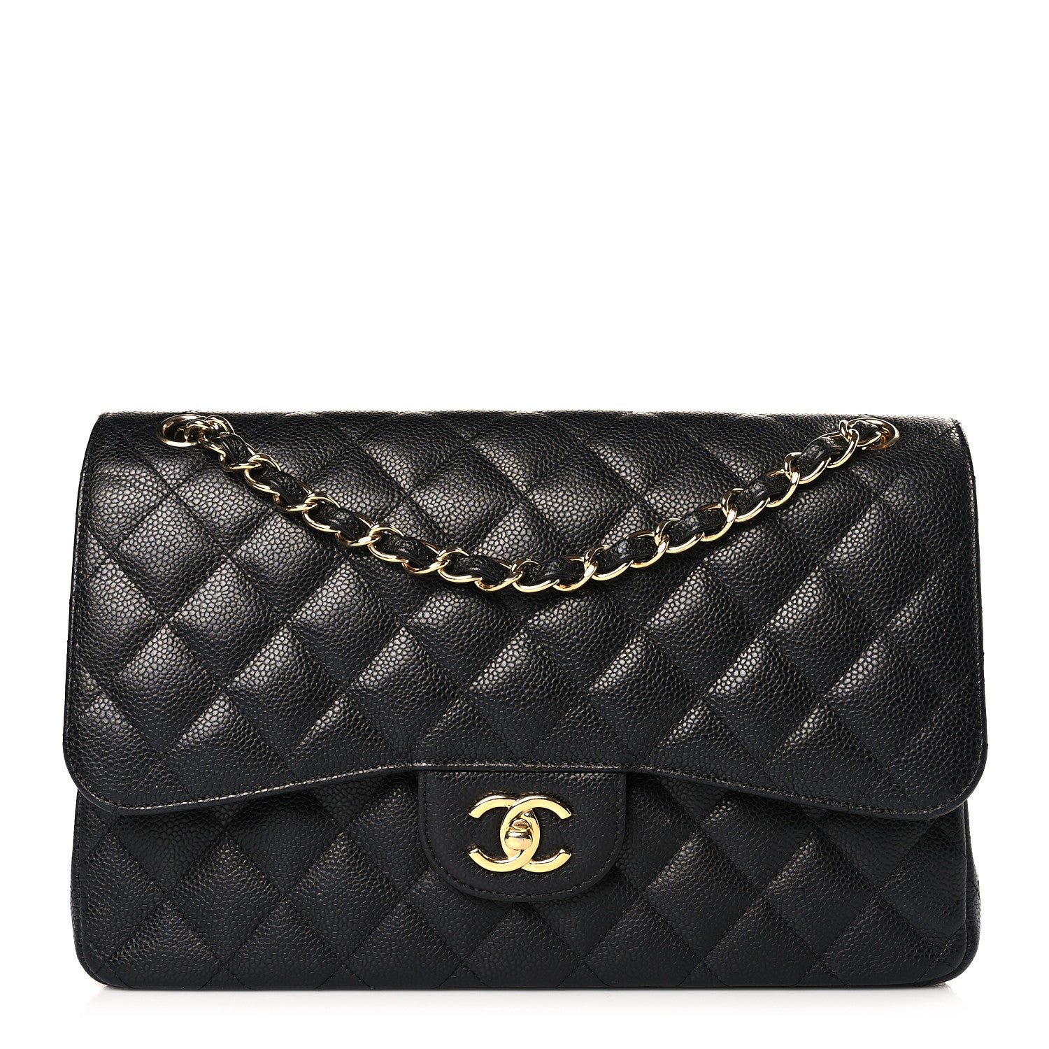Chanel Caviar Quilted Jumbo Double Flap Black 1 of 8