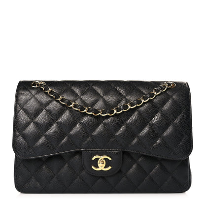 Chanel Caviar Quilted Jumbo Double Flap Black 1 of 8