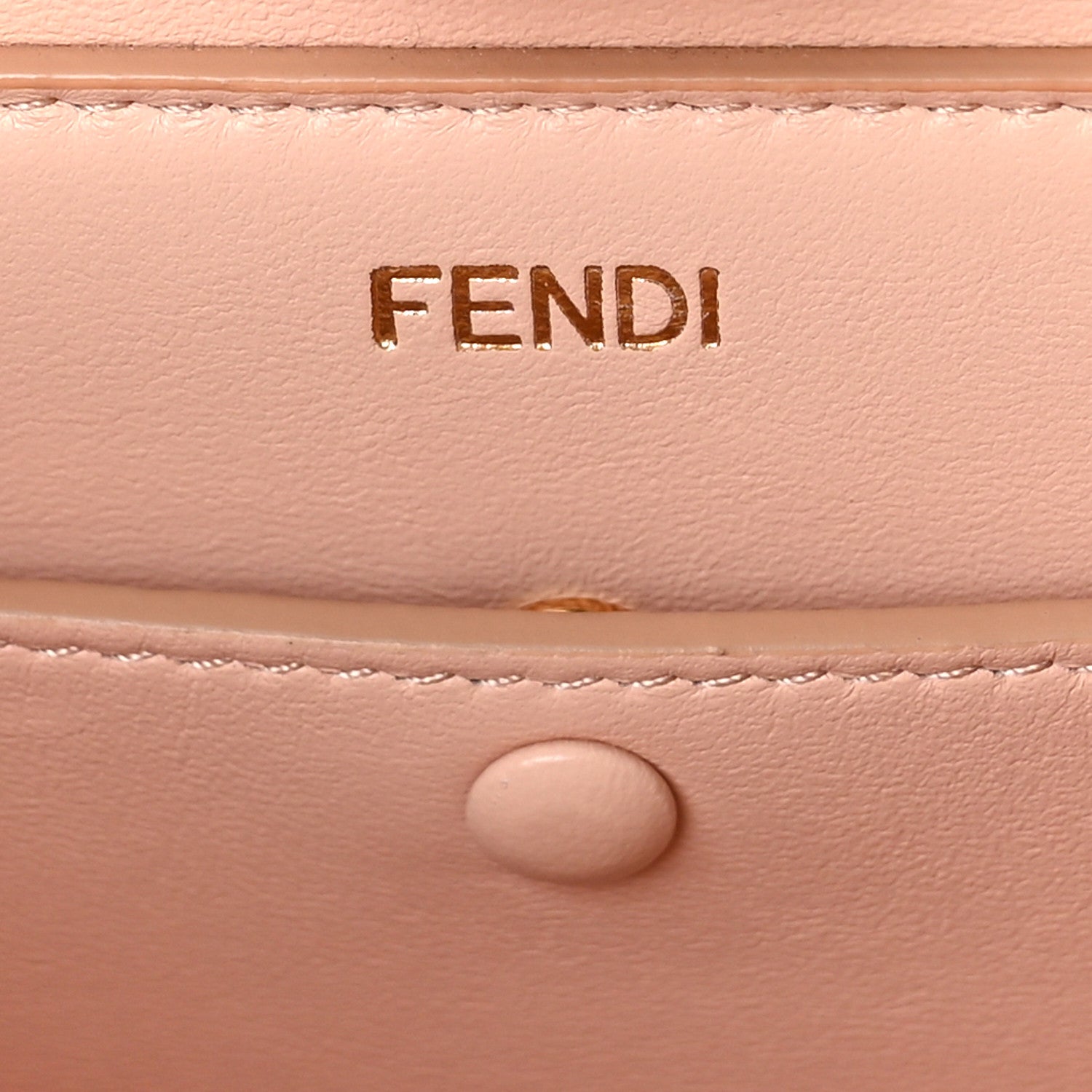 Fendi Vitello King Luxor Shiny Nappa Medium Peekaboo I SEE U East West Satchel Black Light Rose 6 of 8