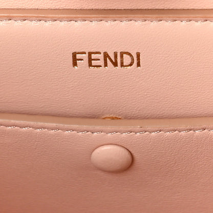 Fendi Vitello King Luxor Shiny Nappa Medium Peekaboo I SEE U East West Satchel Black Light Rose 6 of 8