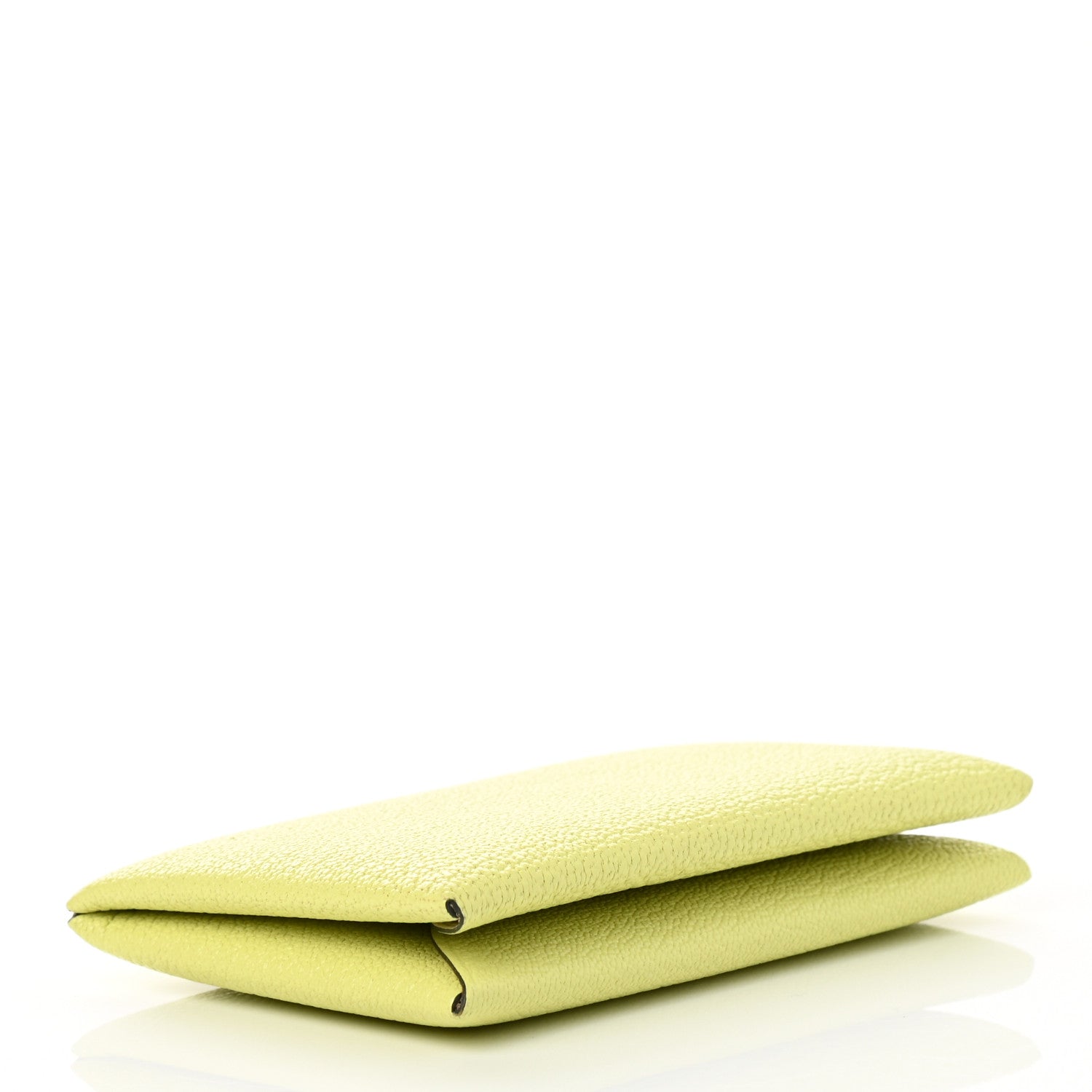 Hermes Chevre Mysore Verso Calvi Card Case Jaune Bourgeon Nata 4 of 7