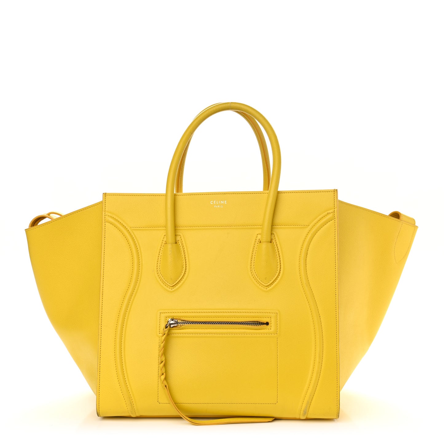 Grained Calfskin Medium Phantom Luggage Yellow