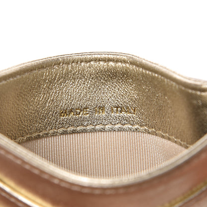Chanel Metallic Lambskin Quilted CC Card Holder Gold 7 of 8