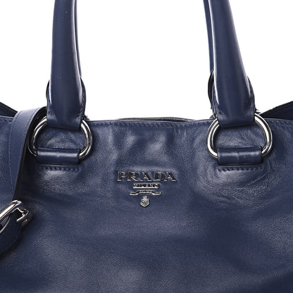 Prada Soft Calf Shopping Tote Bluette 10 of 10