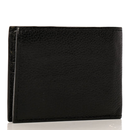 Gucci Grained Calfskin Web Bi-Fold Wallet Black 3 of 6
