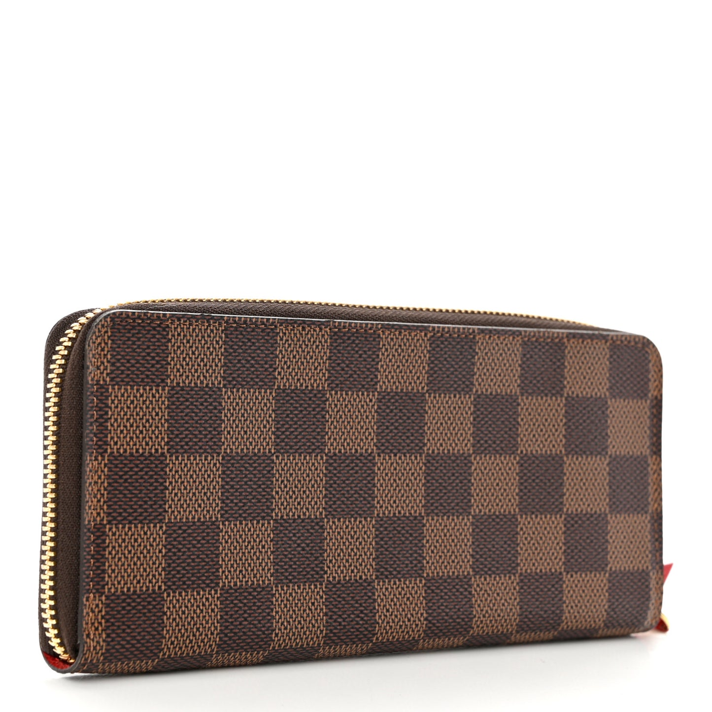 Damier Ebene Clemence Wallet Cherry