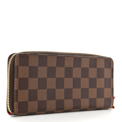 Louis Vuitton Damier Ebene Clemence Wallet Cherry 3 of 7