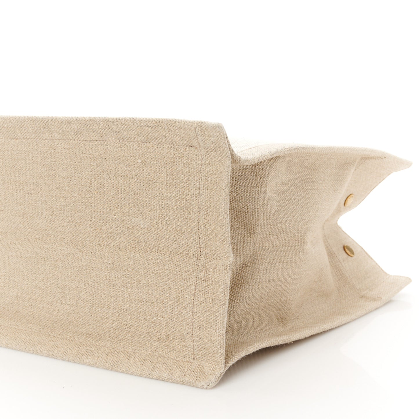 Linen Calfskin Small Rive Gauche Tote Beige Sea Salt