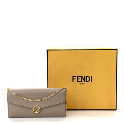 Fendi Vitello Cruise F is Fendi Continental Envelope Wallet on Chain Tortora 12 of 12