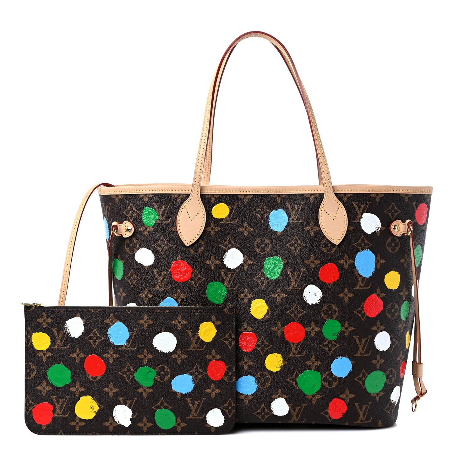 LV X YK Monogram Dots Neverfull MM