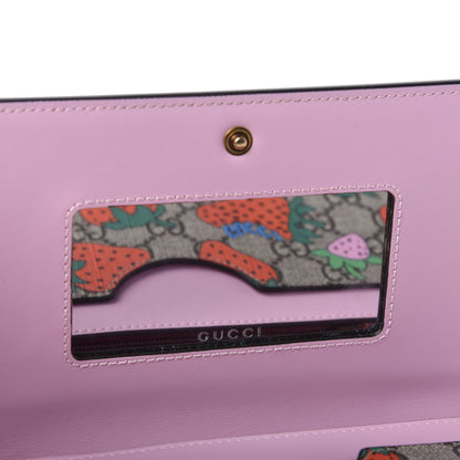 Gucci GG Supreme Monogram Strawberry Chain Wallet 9 of 10