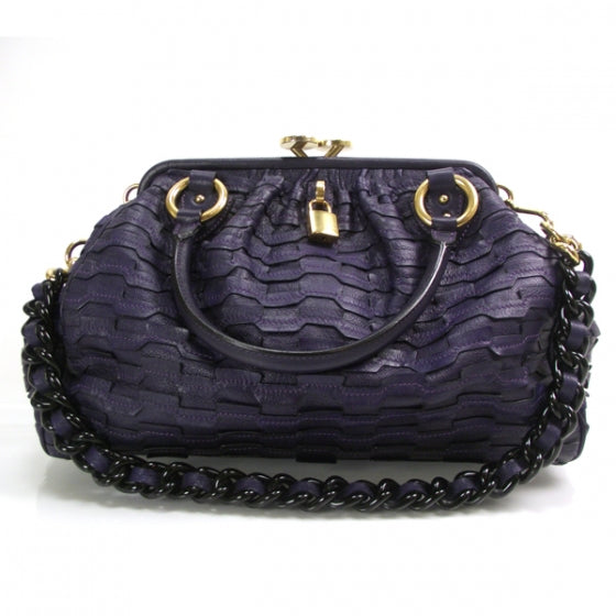 Leather St Marks Stam Purple