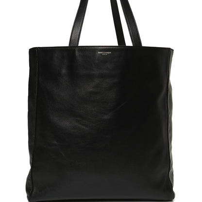Saint Laurent Calfskin Canvas North South Reversible Shopping Tote Black 11 of 15