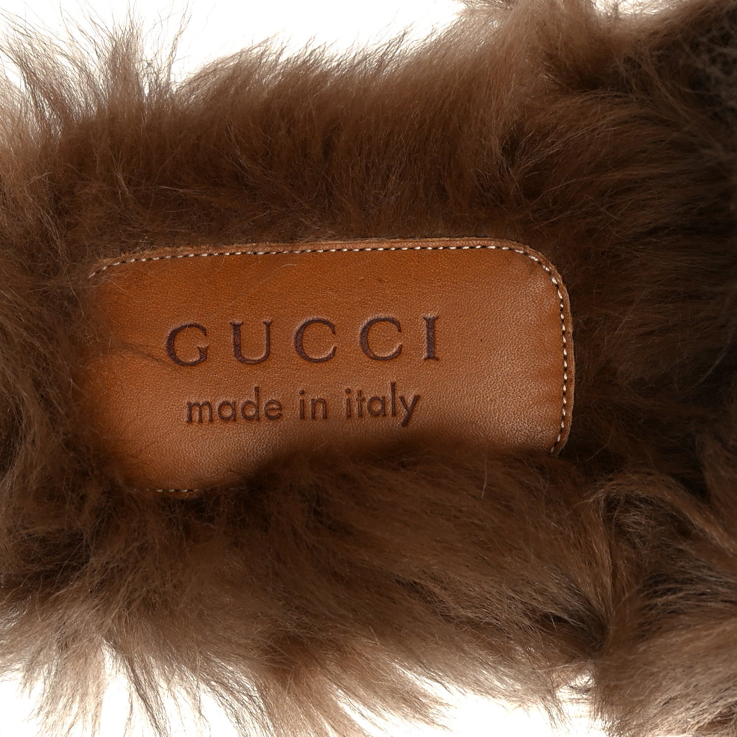 Gucci Calfskin Fur Mens Princetown Slippers 11 Fluorescent Green 6 of 8
