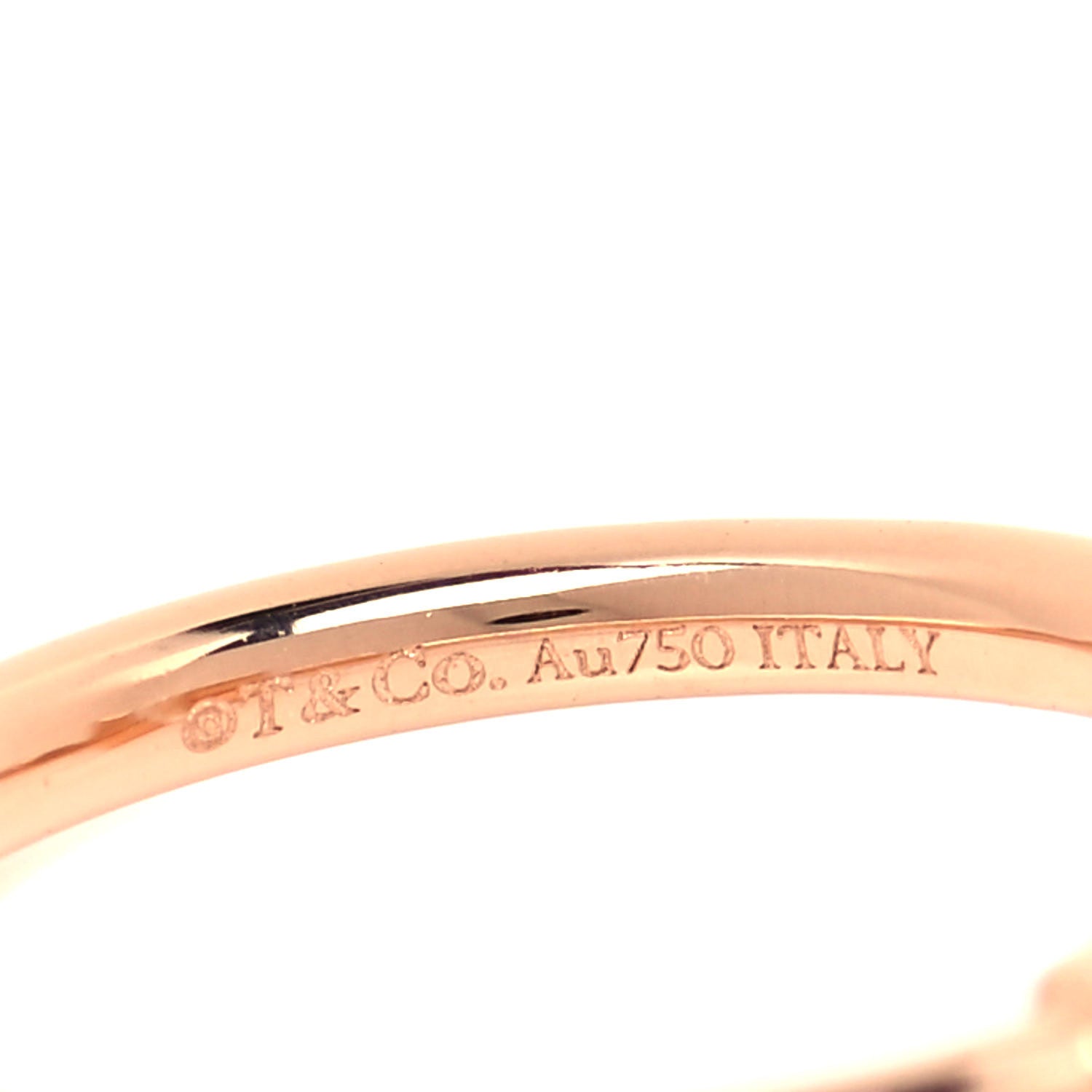 Tiffany 18K Rose Gold Mother of Pearl T Wire Ring 49 5 4 of 5