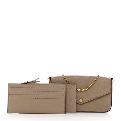Louis Vuitton Empreinte Pochette Felicie Chain Wallet Tourterelle 2 of 11