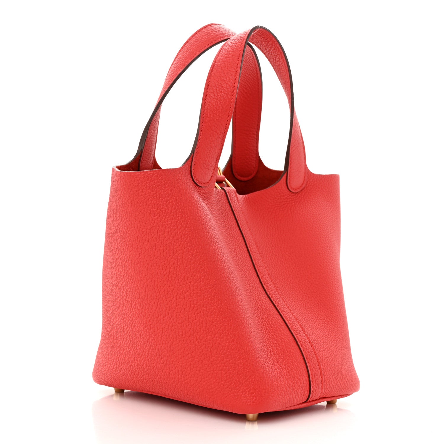 Hermes Taurillon Clemence Picotin Lock 18 PM Rouge de Coeur 3 of 11