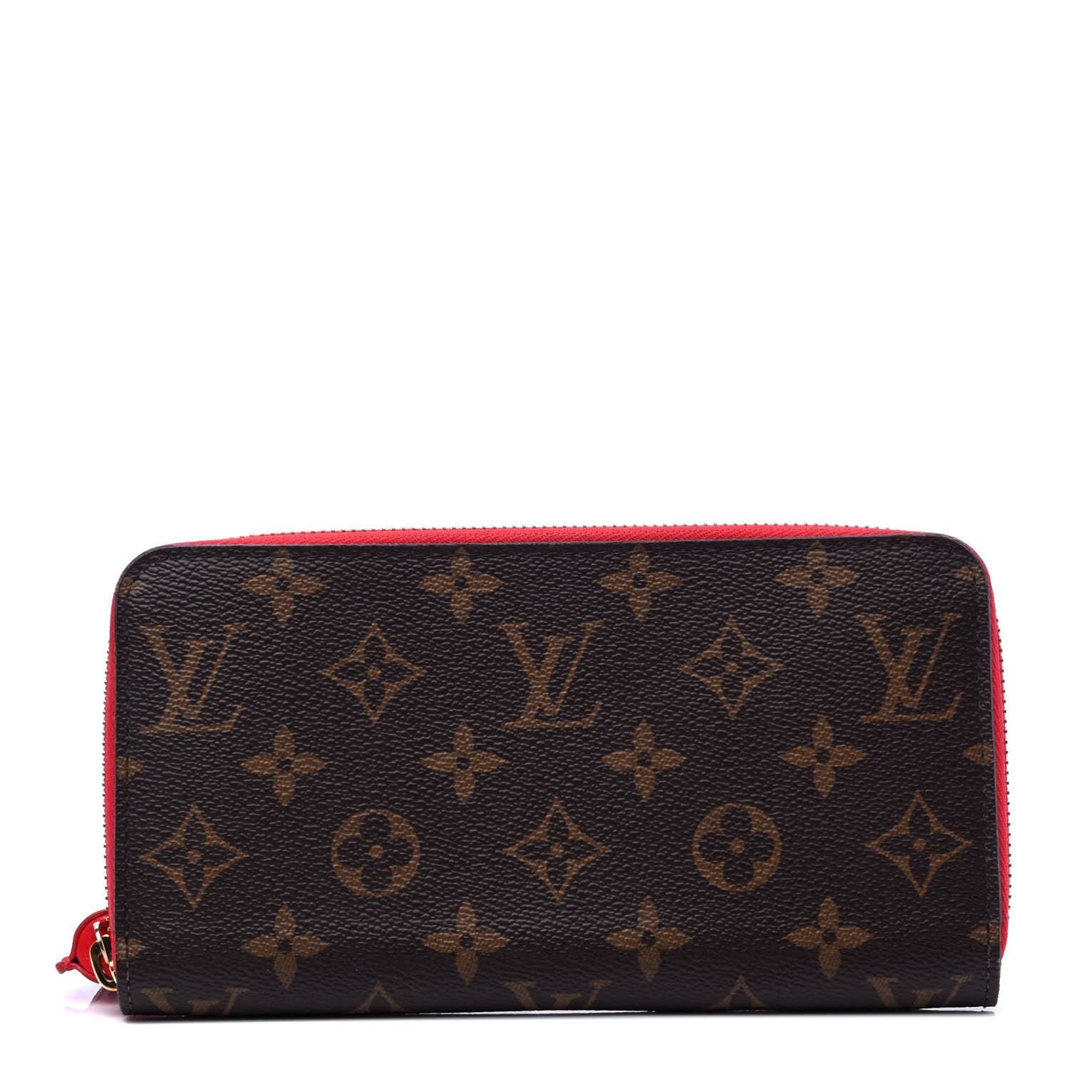 Louis Vuitton Monogram Pompon Zippy Wallet Coquelicot 1 of 7