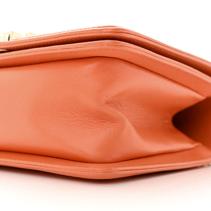 Chanel Lambskin Quilted Small Boy Flap Orange 10 of 24