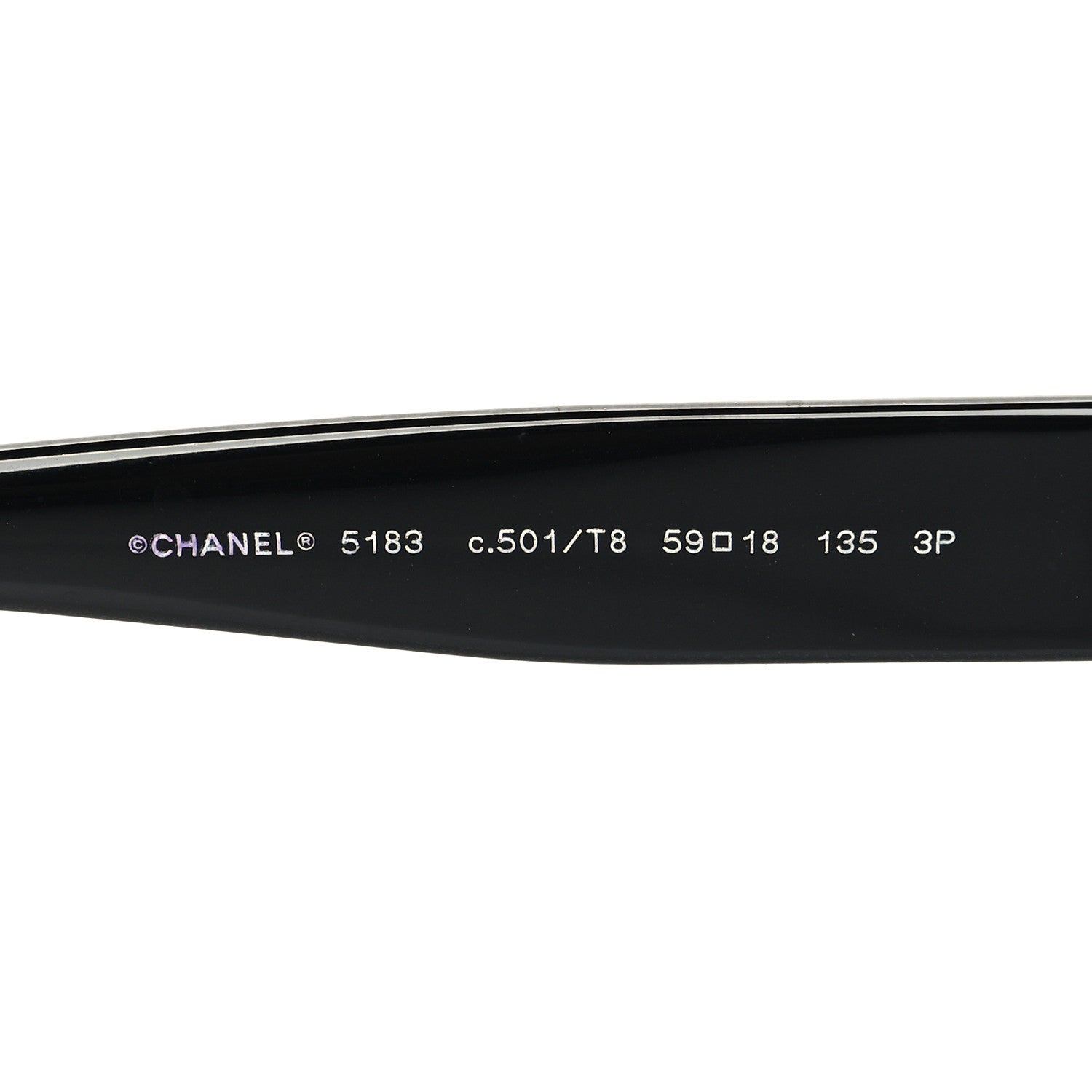 Chanel Acetate Polarized CC Sunglasses 5183 Black 5 of 8