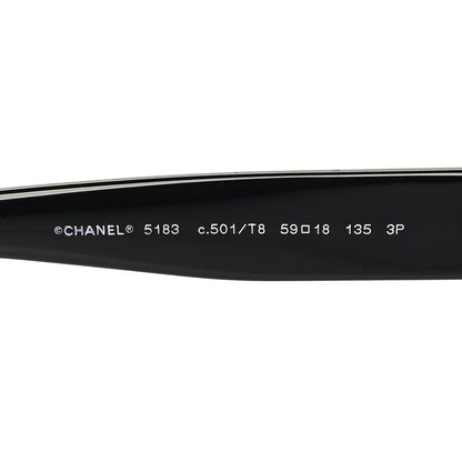 Chanel Acetate Polarized CC Sunglasses 5183 Black 5 of 8