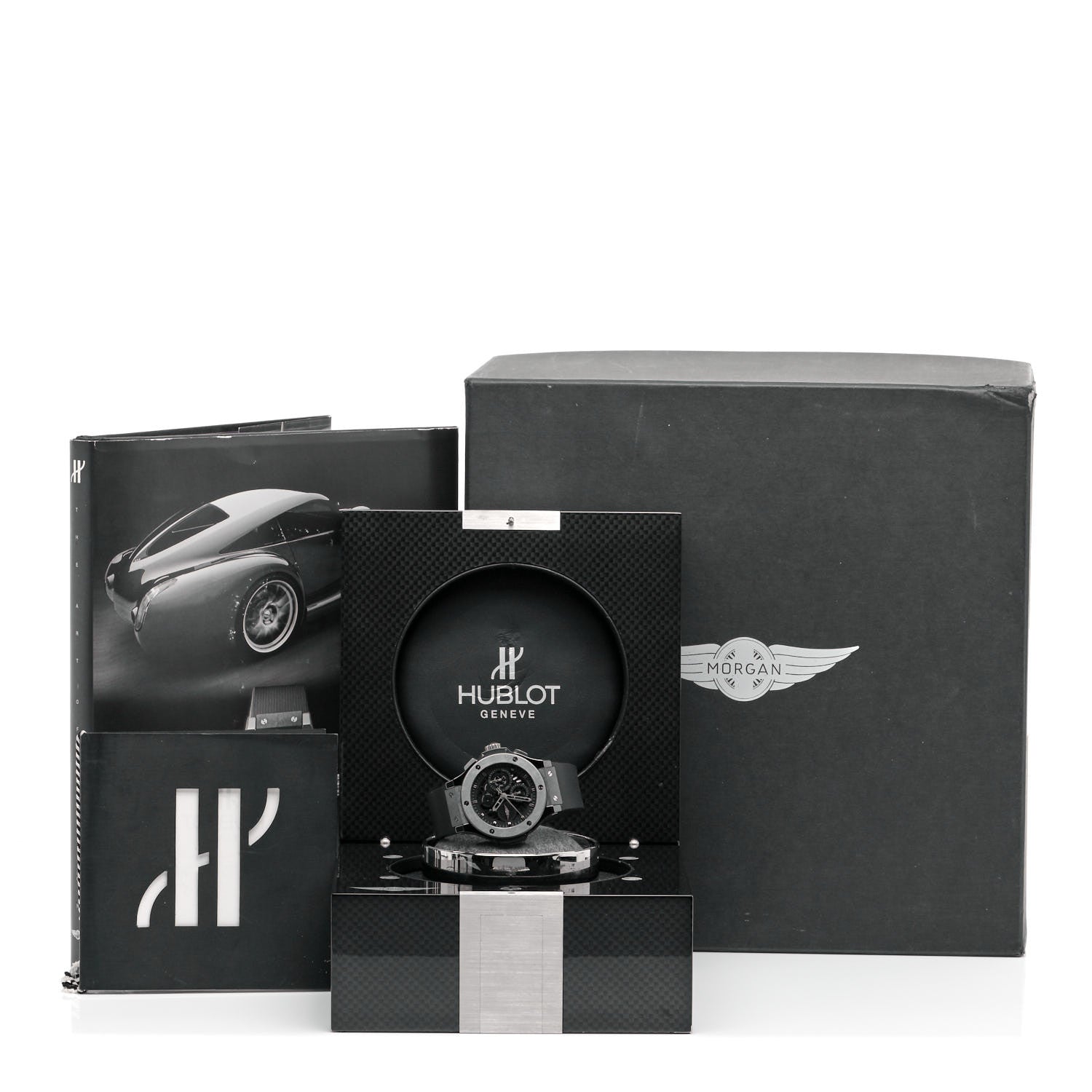 Hublot Tungsten Titamium Rubber 45mm Aero Bang Morgan Automatic Watch Black 310.CK.1140.RX.MOR08 5 of 5