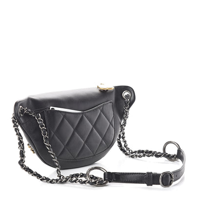 Chanel Calfskin Chain 20s Signe Waist Bag Black 3 of 11