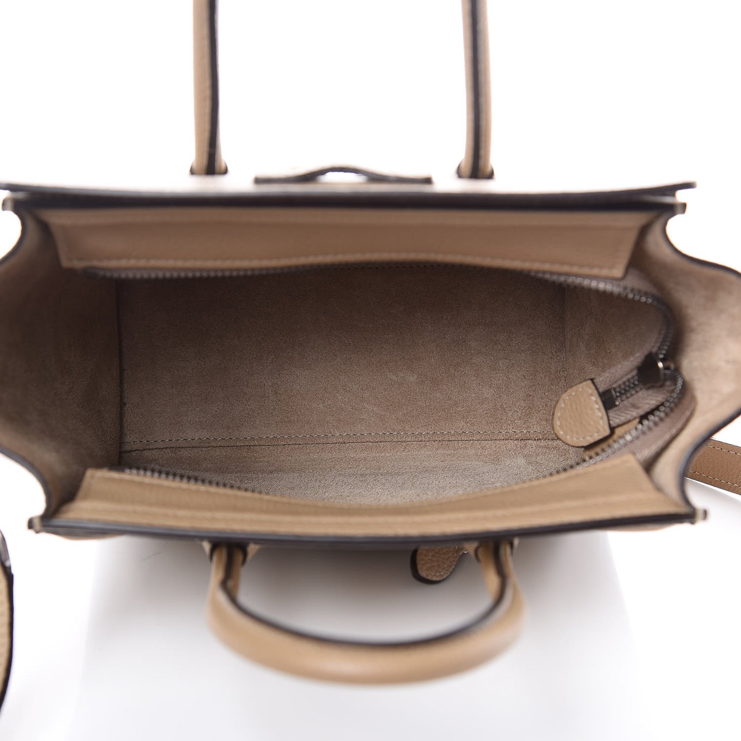 Drummed Calfskin Nano Luggage Dune