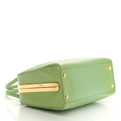 Prada Saffiano Vernice Pyramid Bag Acquamarina 4 of 12