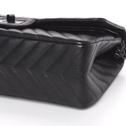 Chanel Sheepskin Chevron Quilted 2.55 Reissue 225 Double Flap So Black 8 of 11