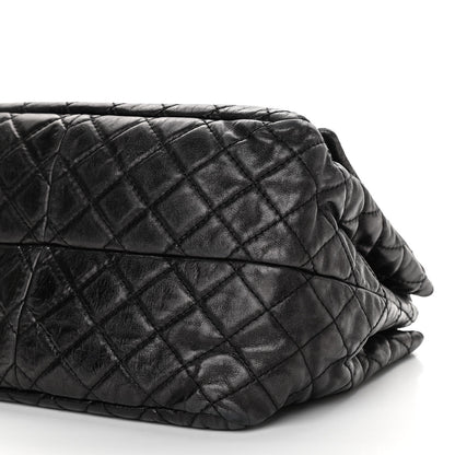 Chanel Metallic Aged Calfskin Quilted Reissue 2.55 Accordion Flap Black 8 of 9