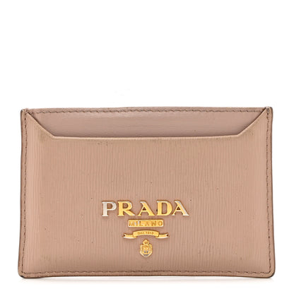 Prada Vitello Move Metal Card Case Cammeo 1 of 11
