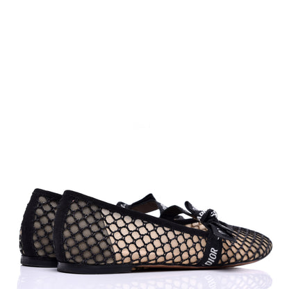 Christian Dior Resille Ribbon Miss J'Adior Ballet Flat 38.5 Black 8 of 14
