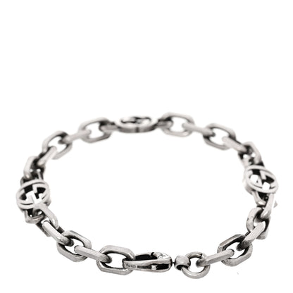 Gucci Sterling Silver Narrow Interlocking G Link Bracelet 2 of 5