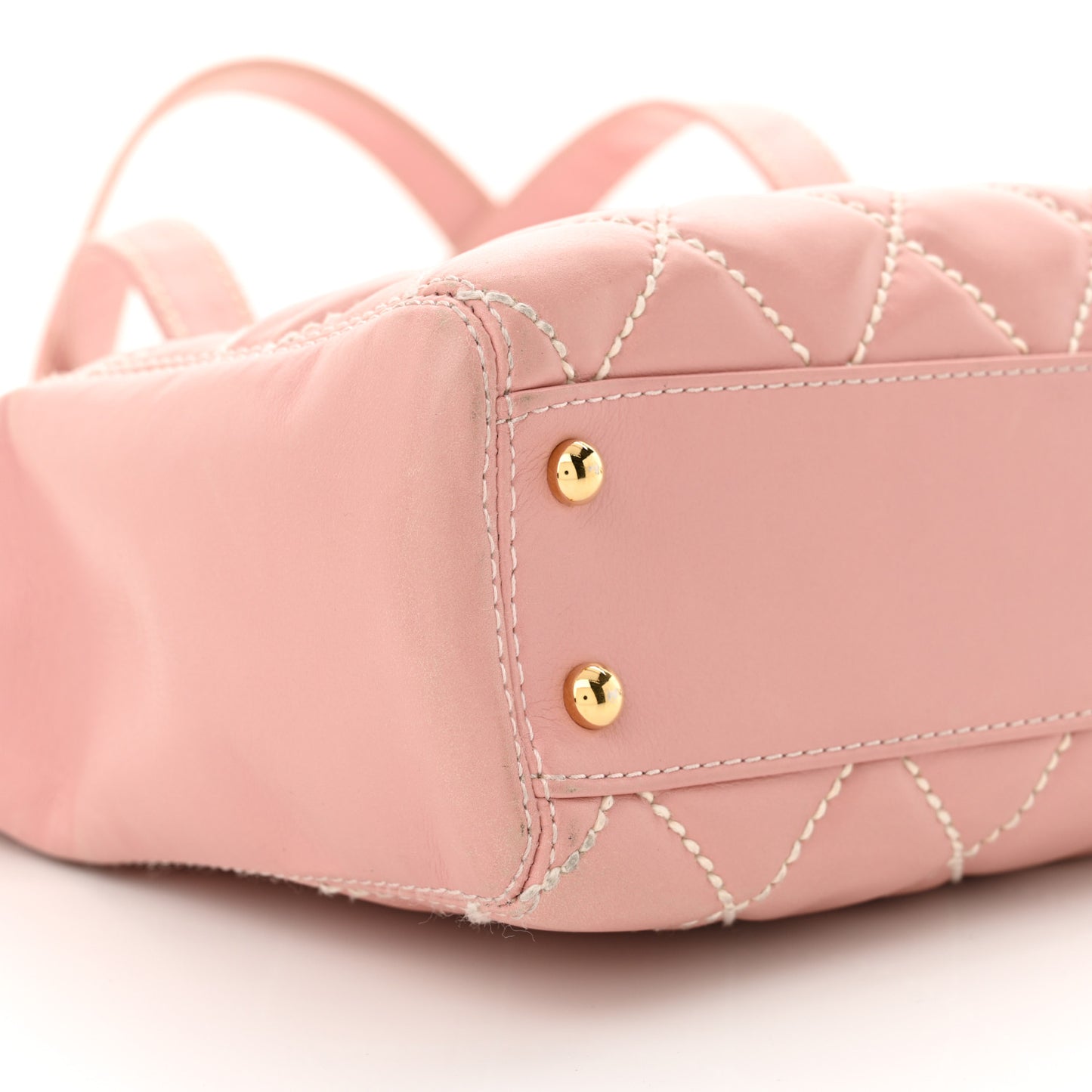 Calfskin Wild Stitch Tote Pink