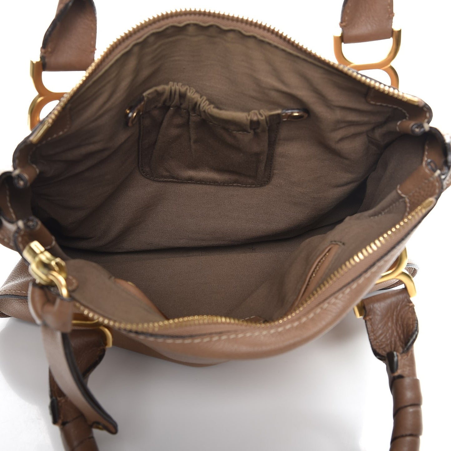 Calfskin Small Marcie Satchel Nut