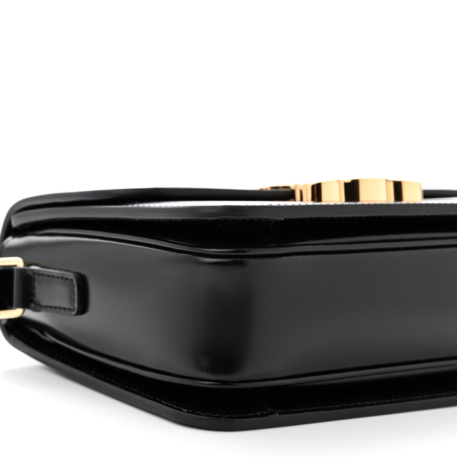 Celine Shiny Calfskin Teen Triomphe Black 9 of 10