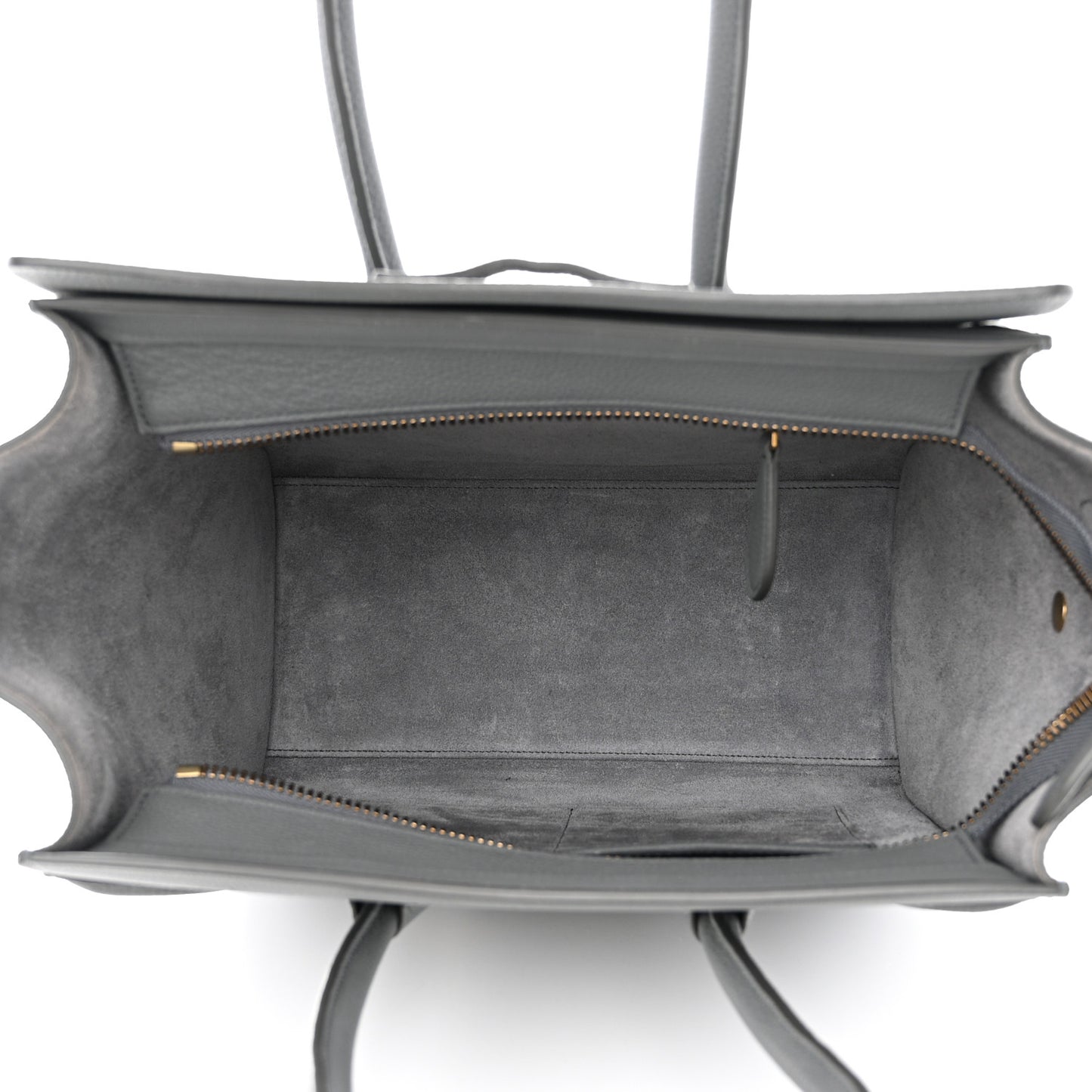 Baby Drummed Calfskin Micro Luggage Kohl