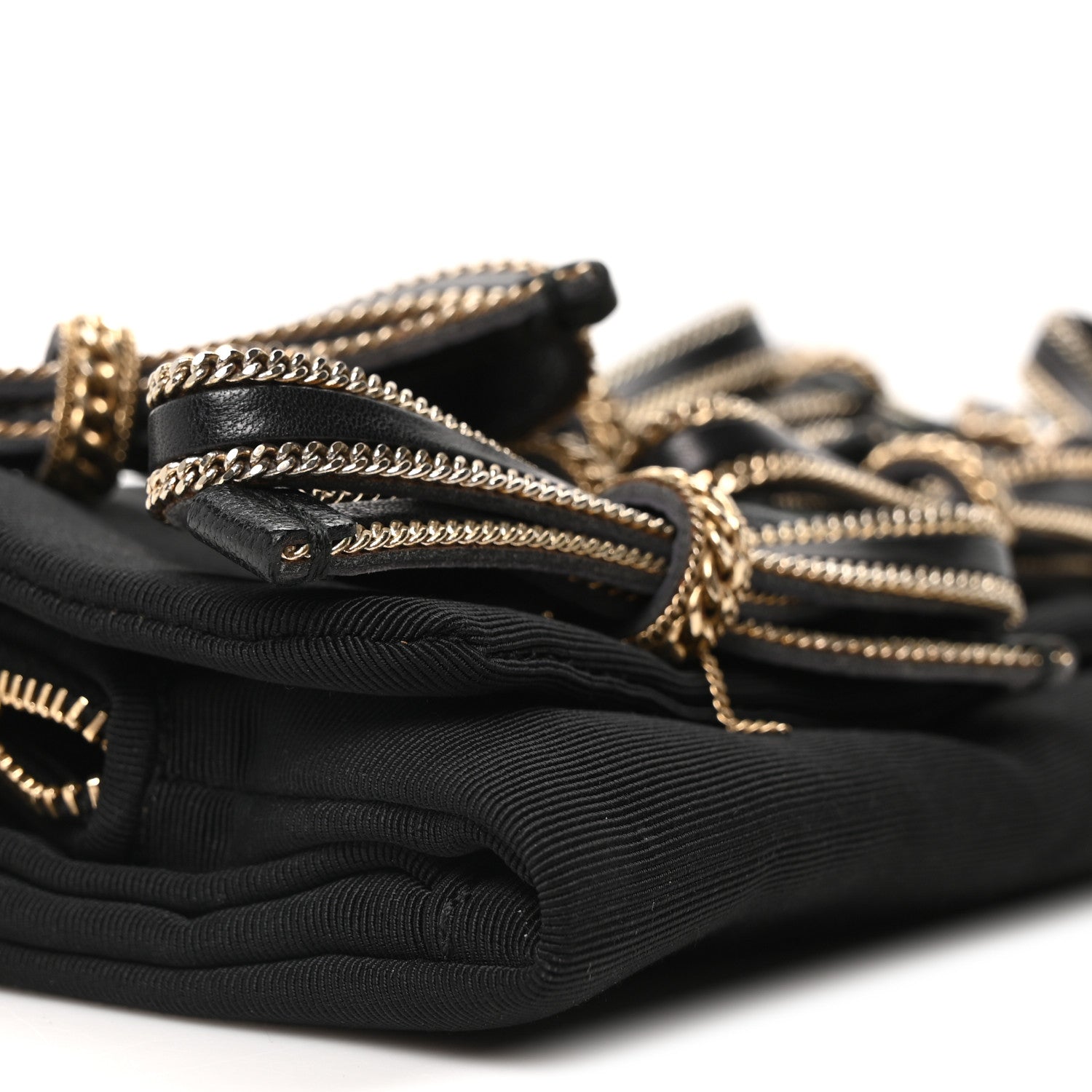 Dolce & Gabbana Satin Bow Sasha Chain Clutch Black 15 of 17