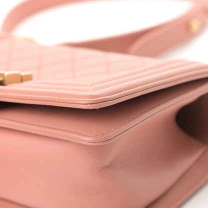 Chanel Caviar Quilted Small Boy Flap Powder Pink 11 of 13