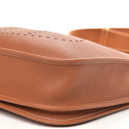 Hermes Taurillon Clemence Evelyne III PM Gold 9 of 9