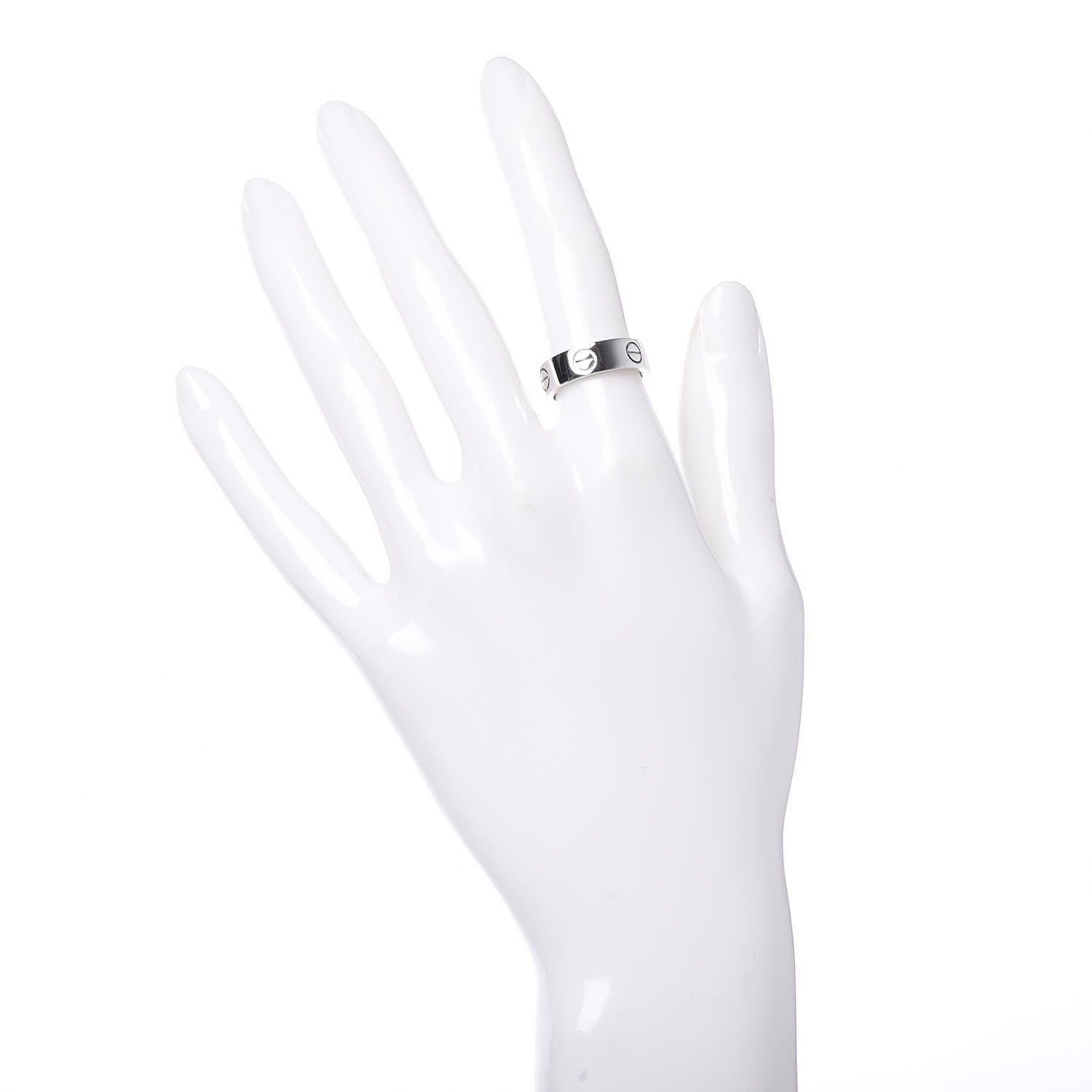 Cartier 18K White Gold 5.5mm LOVE Ring 50 5.25 2 of 5